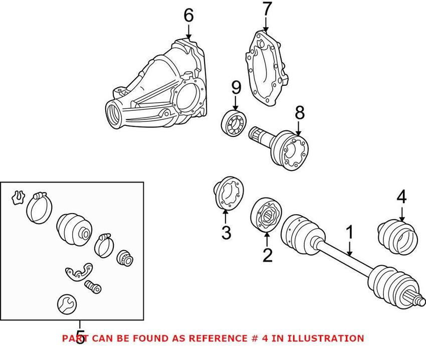 Mercedes CV Joint Boot - Rear Outer 2023570191